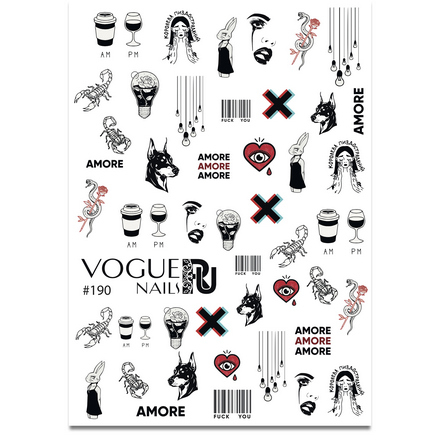 

Набор Vogue Nails Слайдер-дизайн №190, 2 шт.