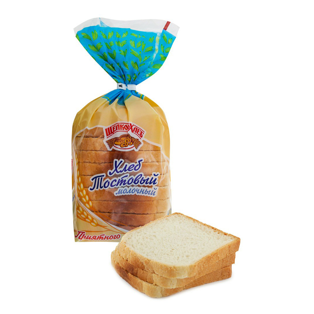 Хлеб Щелковохлеб Тостовый молочный пшеничный нарезка 240 г