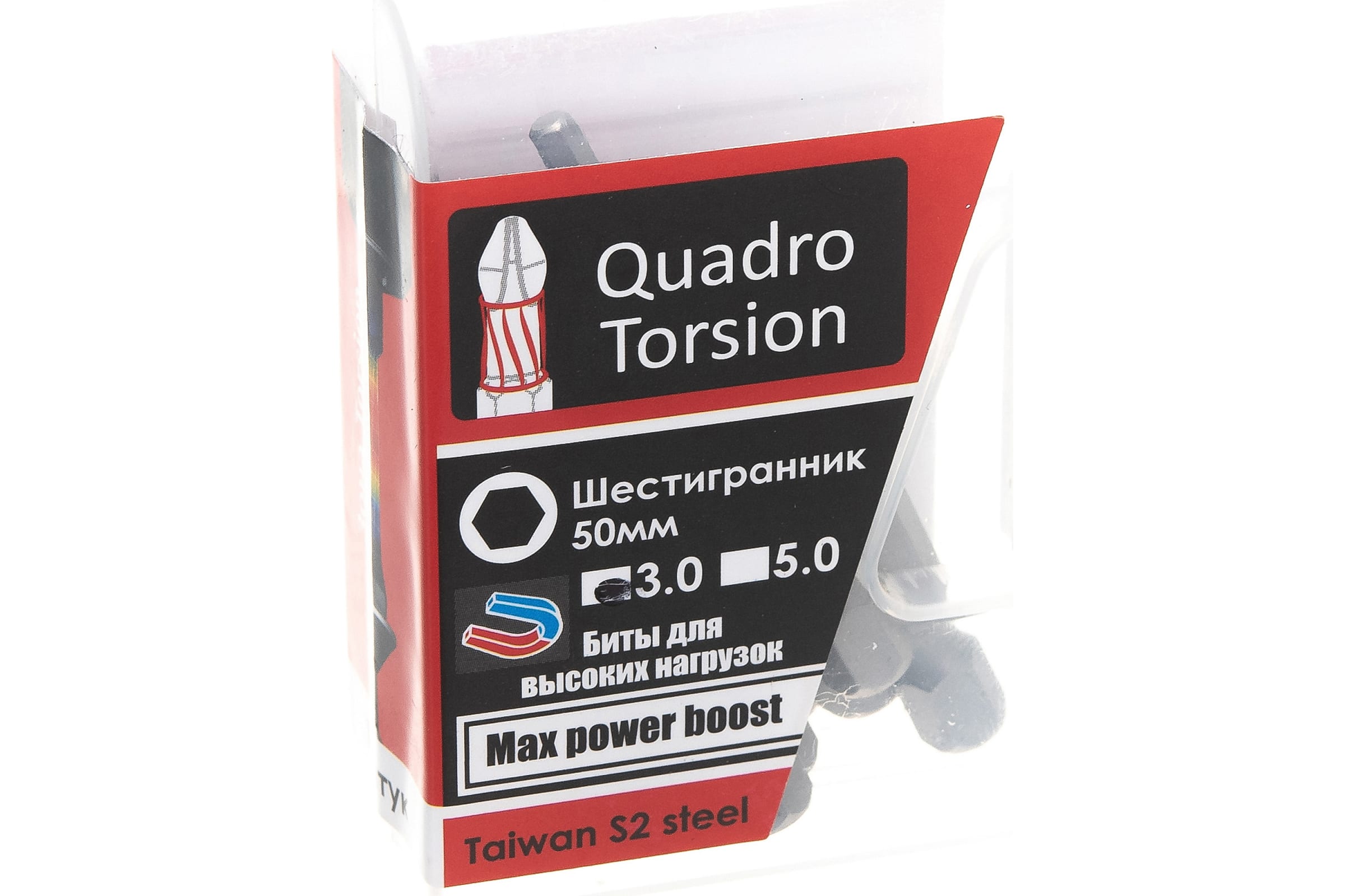 Quadro Torsion бита 1/4 шестигран. 3.0-50мм 10 шт./кор. 440350