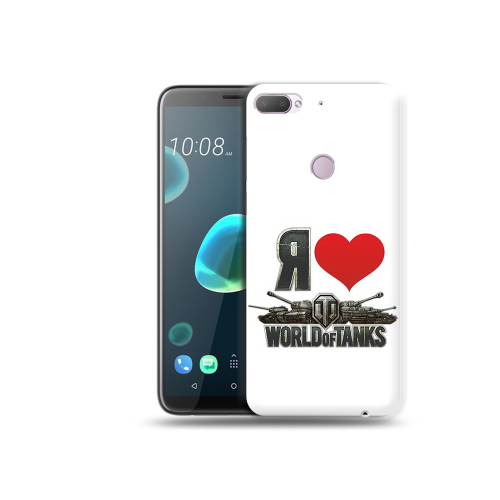 

Чехол MyPads Tocco для HTC Desire 12 Plus я люблю ворлд оф танк, Прозрачный, Tocco