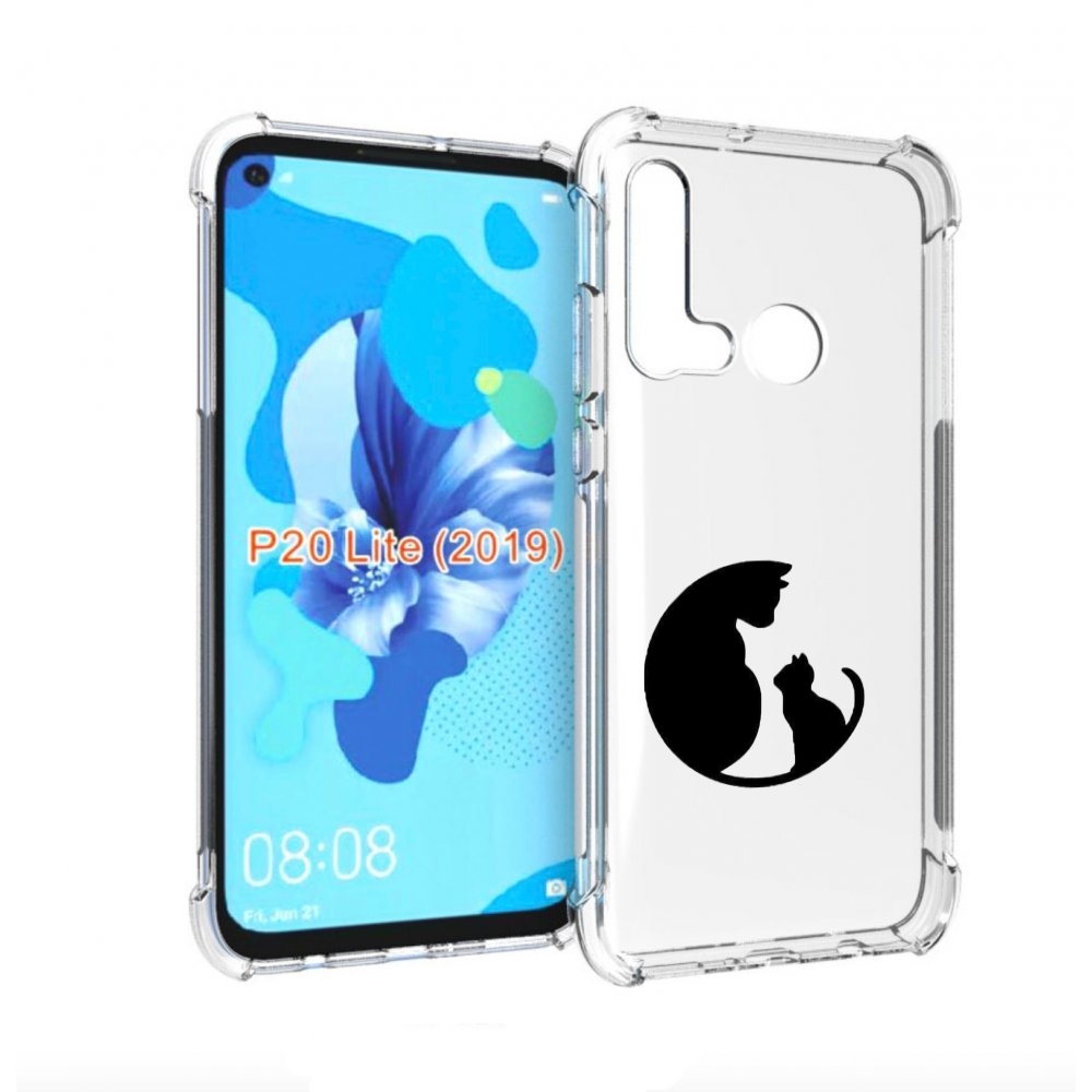 

Чехол бампер MyPads коты в полукруге для Huawei P20 Lite (2019), Прозрачный, Tocco