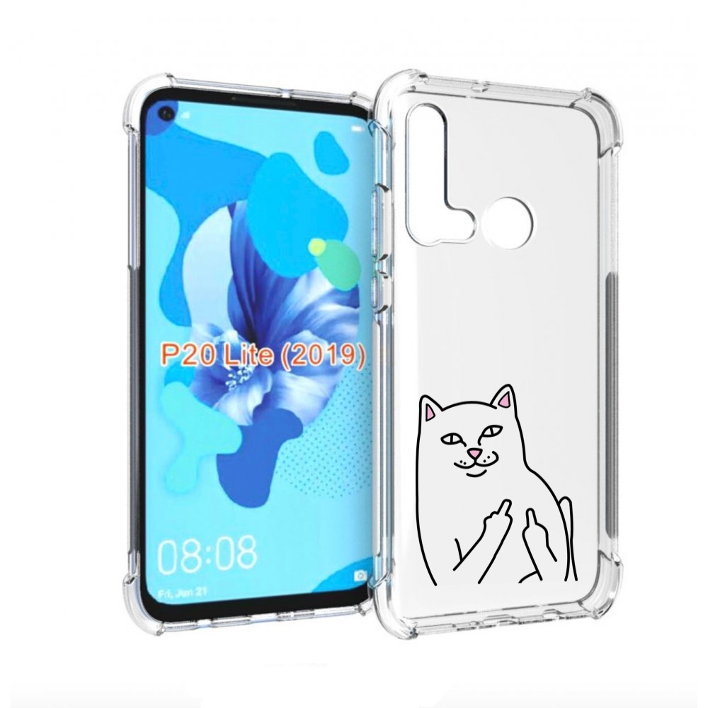 

Чехол бампер MyPads котяра для Huawei P20 Lite (2019), Прозрачный, Tocco