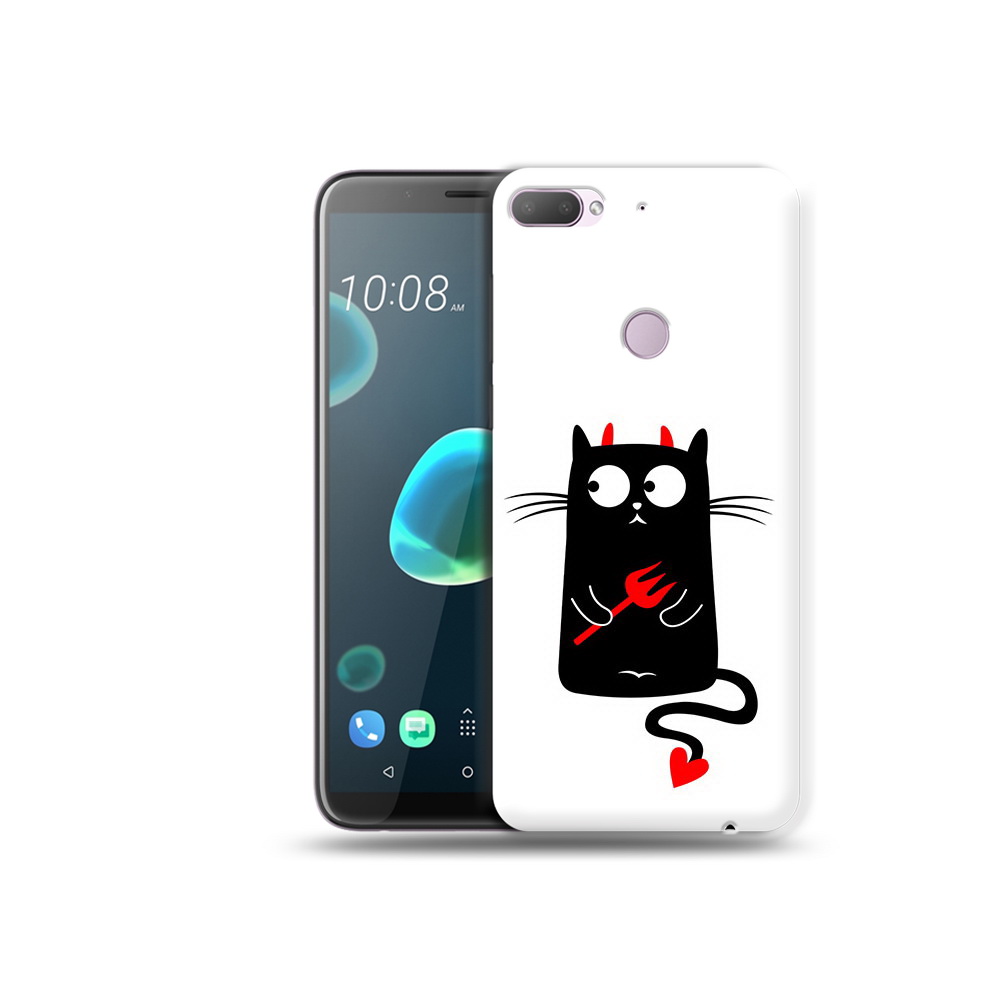 

Чехол MyPads Tocco для HTC Desire 12 Plus Кот демон, Прозрачный, Tocco
