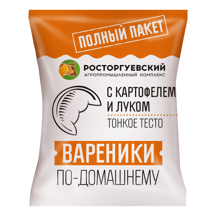 

Вареники Агрокомплекс Росторгуевский По-домашнему с картофелем и луком 700 г