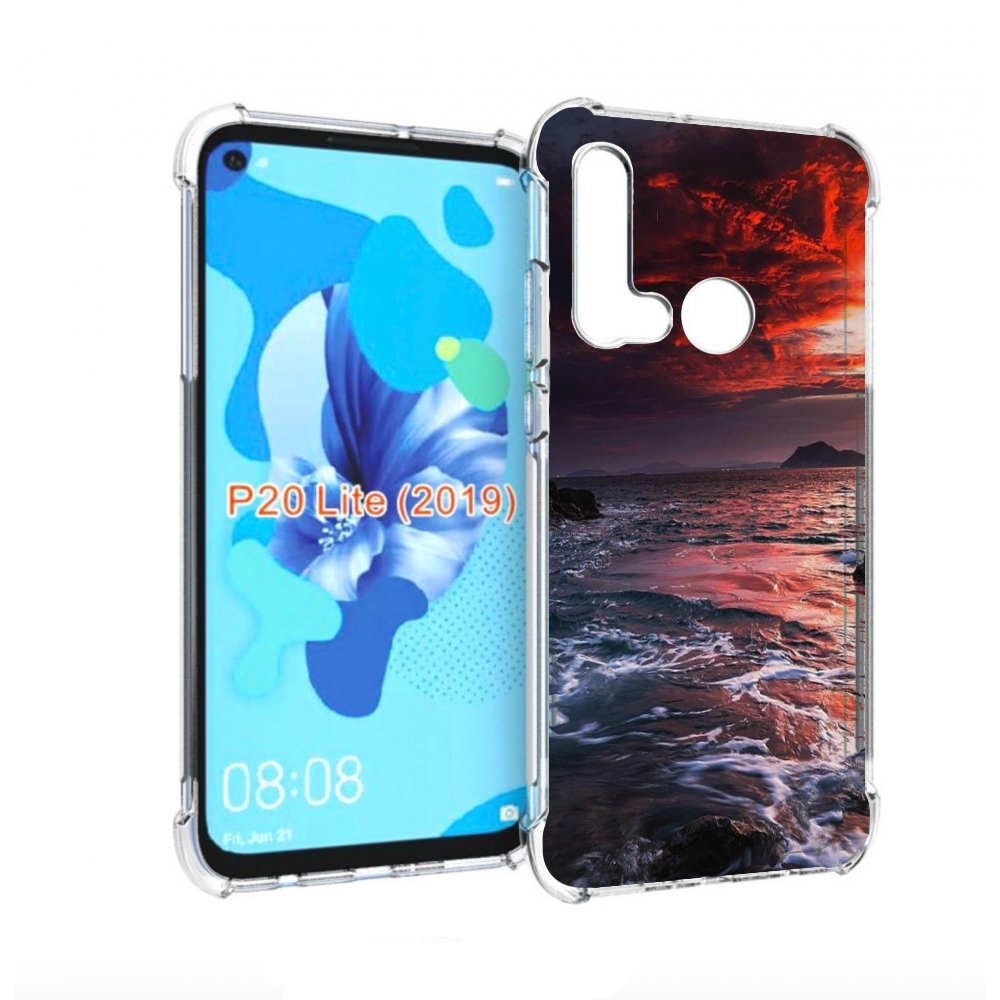 

Чехол бампер MyPads красивый залив для Huawei P20 Lite (2019), Прозрачный, Tocco