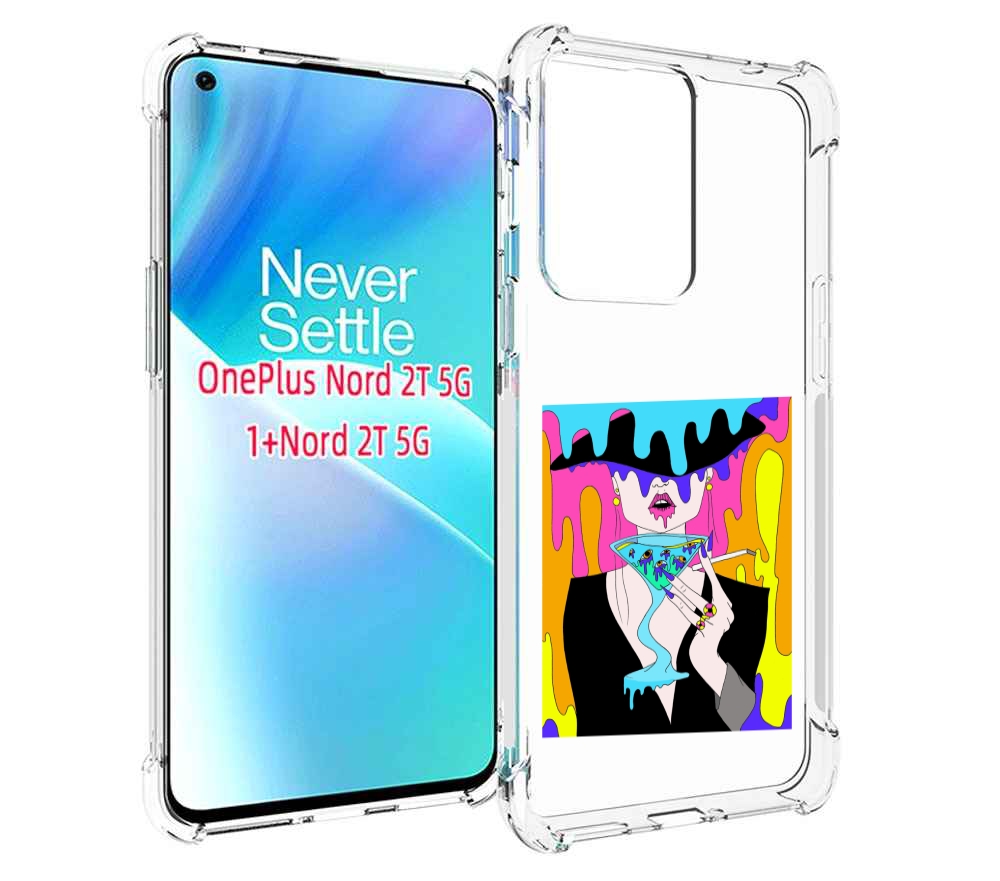 

Чехол MyPads плавленая девушка акварель женский для OnePlus Nord 2T, Прозрачный, Tocco