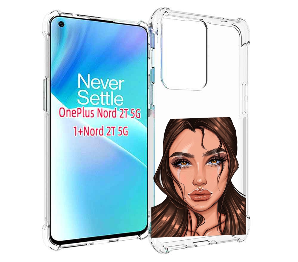 

Чехол MyPads плачущая-девушка женский для OnePlus Nord 2T, Прозрачный, Tocco