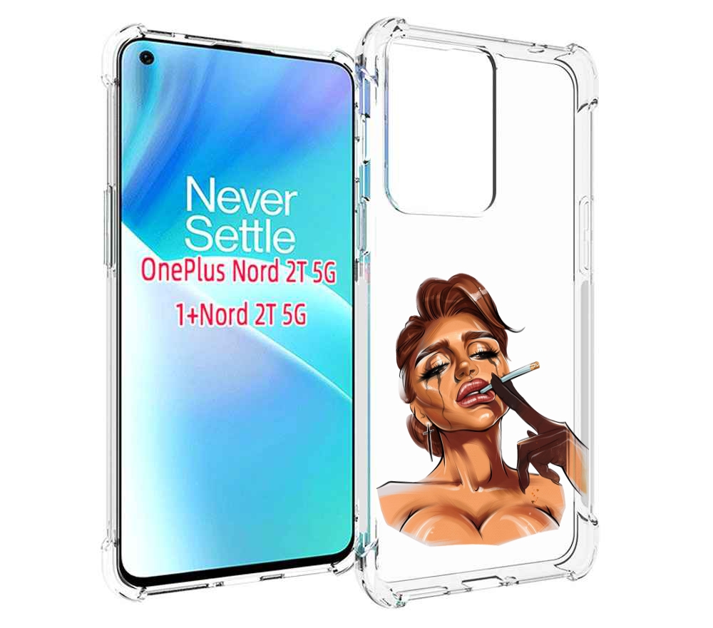 

Чехол MyPads плачущая-девушка-с-сигаретой женский для OnePlus Nord 2T, Прозрачный, Tocco
