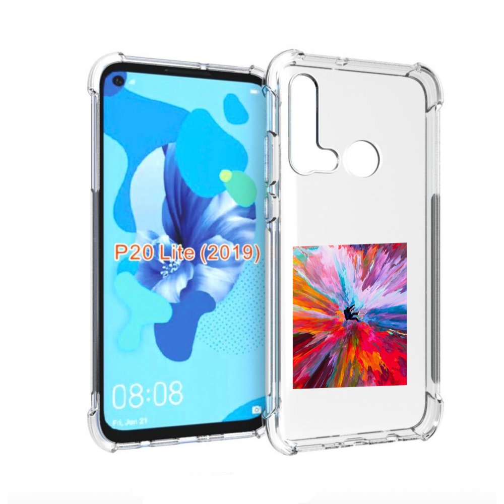 

Чехол бампер MyPads красочный астранавт для Huawei P20 Lite (201, Прозрачный, Tocco