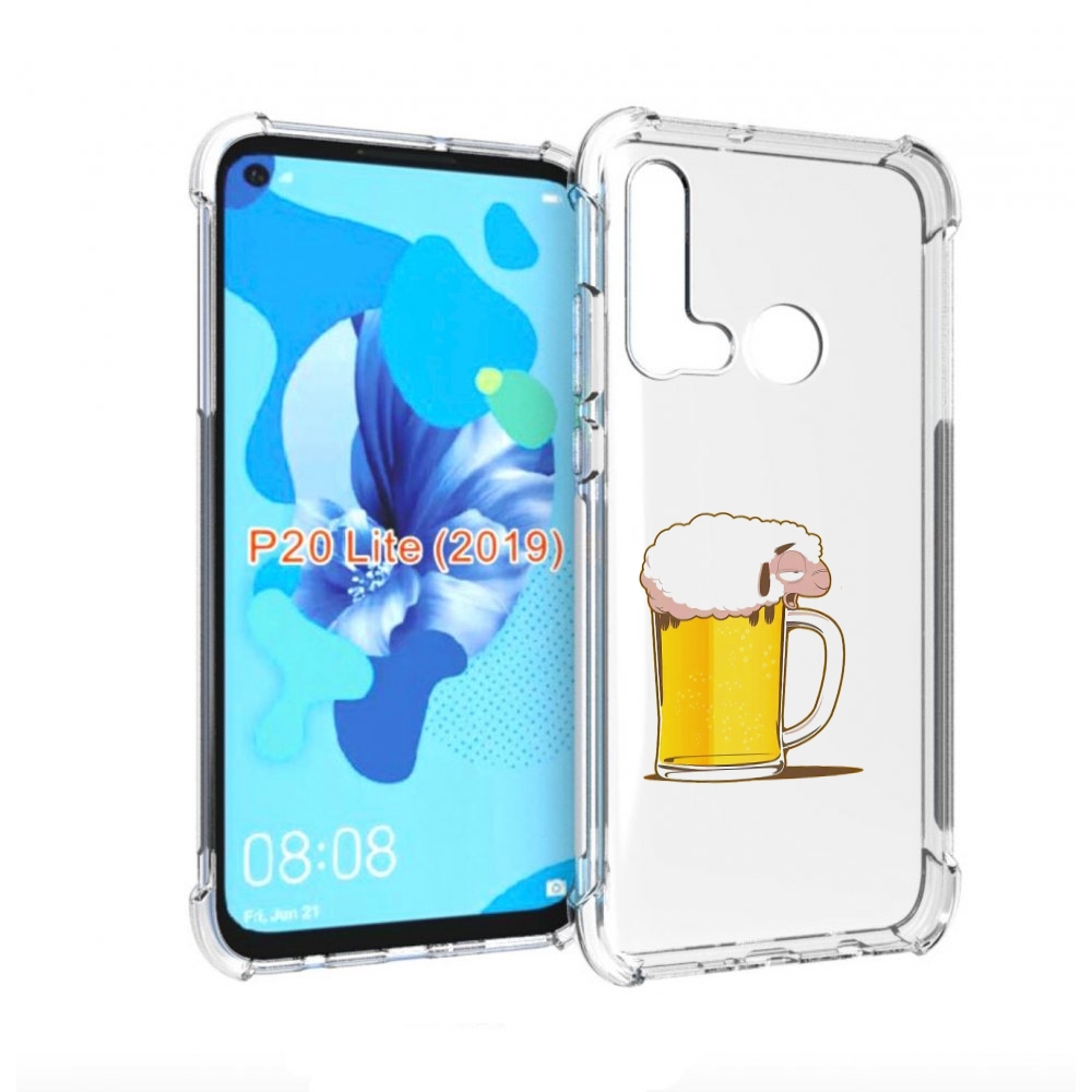 Чехол бампер MyPads кружка пива для Huawei P20 Lite (2019)