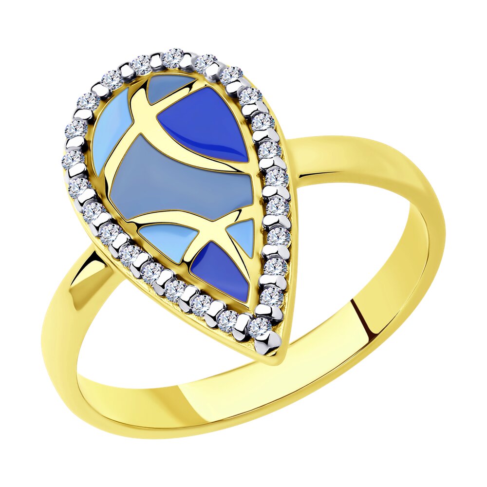 

Кольцо из серебра р. 17,5 Diamant 93-110-01582-2, фианит\эмаль, 93-110-01582-2