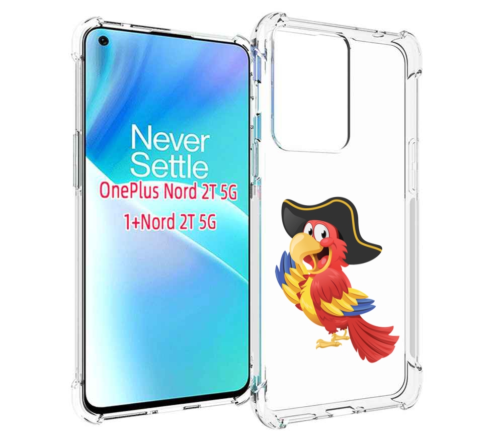 

Чехол MyPads попугай-пират для OnePlus Nord 2T, Прозрачный, Tocco
