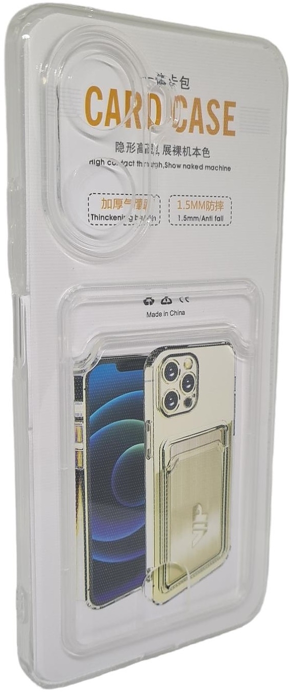 Чехол-накладка Mariso с карманом для карт для Huawei Nova 10 SE clear (Прозрачный)