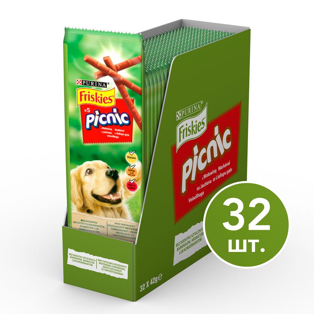 фото Лакомство для собак friskies picnic, палочки, говядина, 42г*32 шт