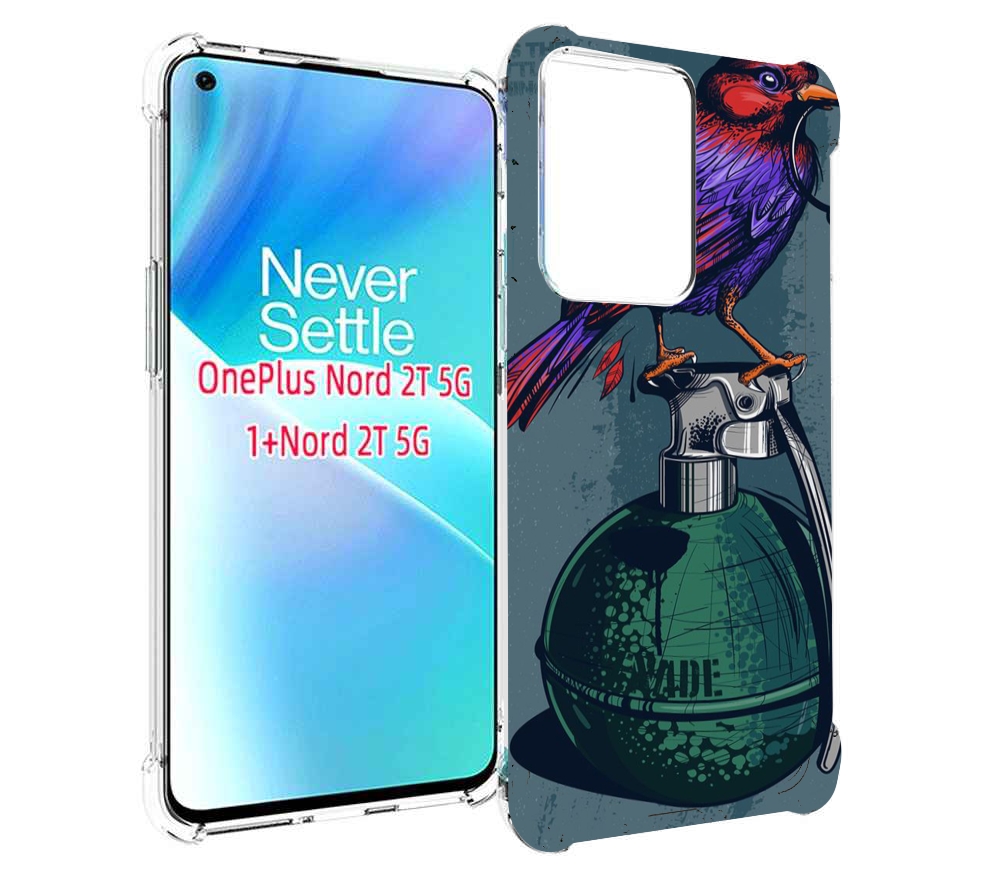 

Чехол MyPads птица с гранатой для OnePlus Nord 2T, Прозрачный, Tocco