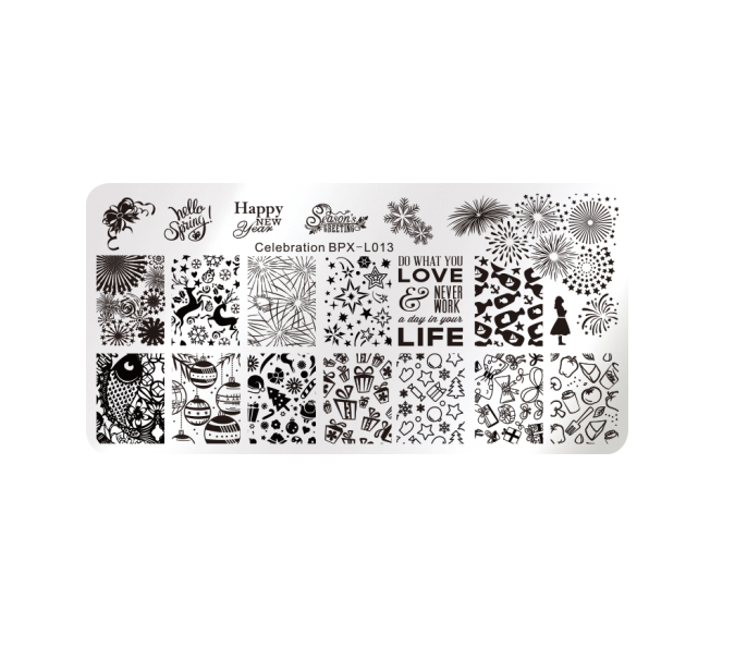 

Пластина для стемпинга Born Pretty 12 х 6 см 38219 BPX-L013, Серебристый
