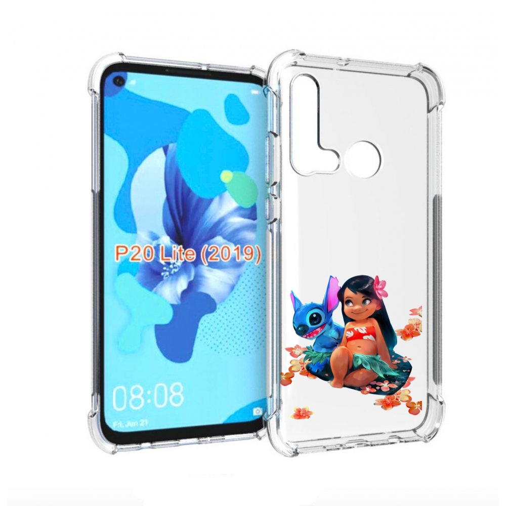 

Чехол бампер MyPads лила-и-стич детский для Huawei P20 Lite (201, Прозрачный, Tocco