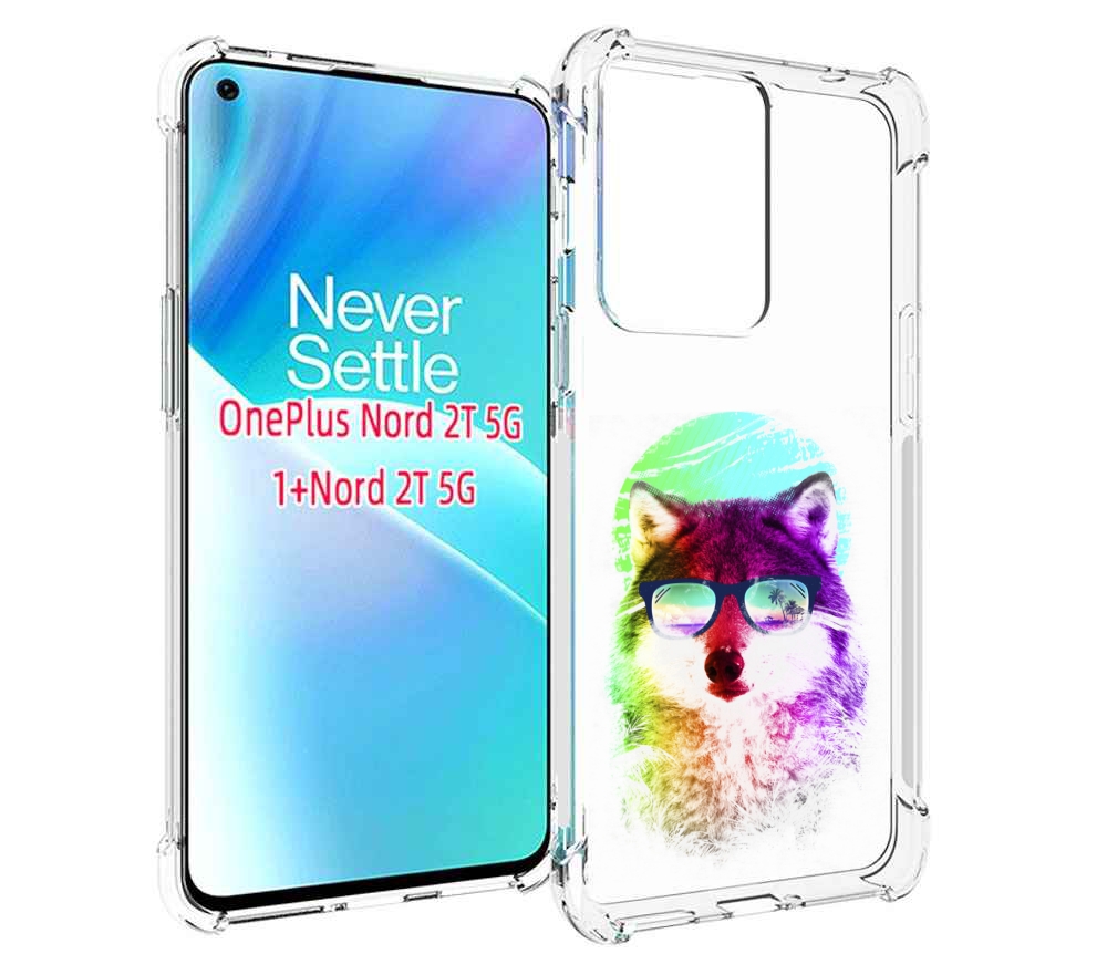 

Чехол MyPads радужный волк детский для OnePlus Nord 2T, Прозрачный, Tocco