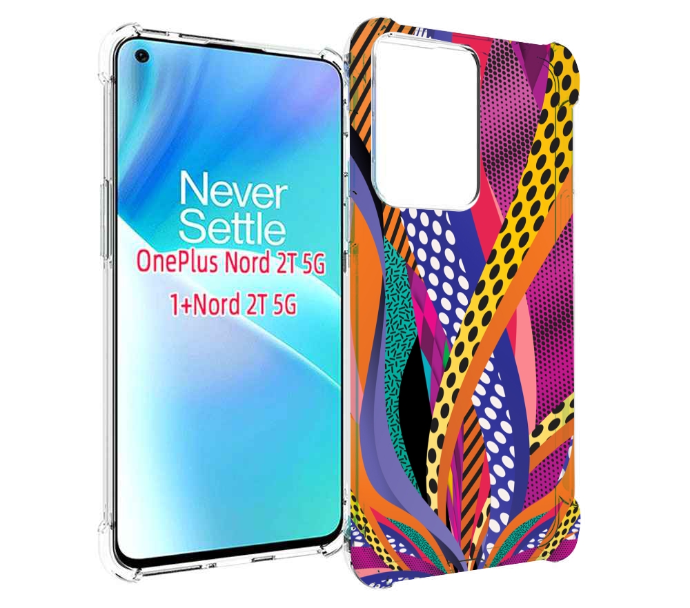 

Чехол MyPads разноцветные щупальца для OnePlus Nord 2T, Прозрачный, Tocco