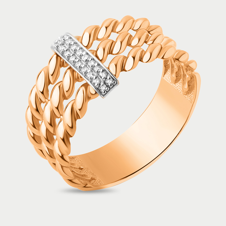 Золотые кольца  СберМегаМаркет Кольцо из золота с фианитом р.18,5 GOLD CENTER 023821-1102