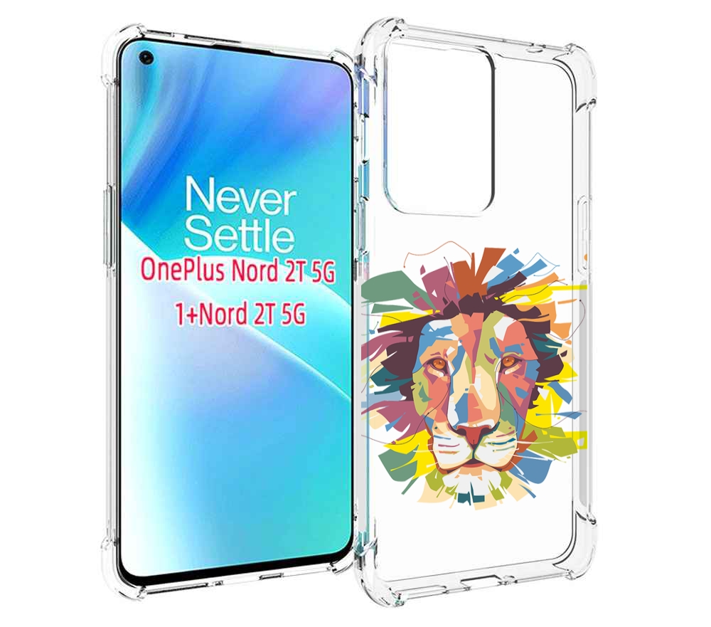

Чехол MyPads разноцветный-лев детский для OnePlus Nord 2T, Прозрачный, Tocco