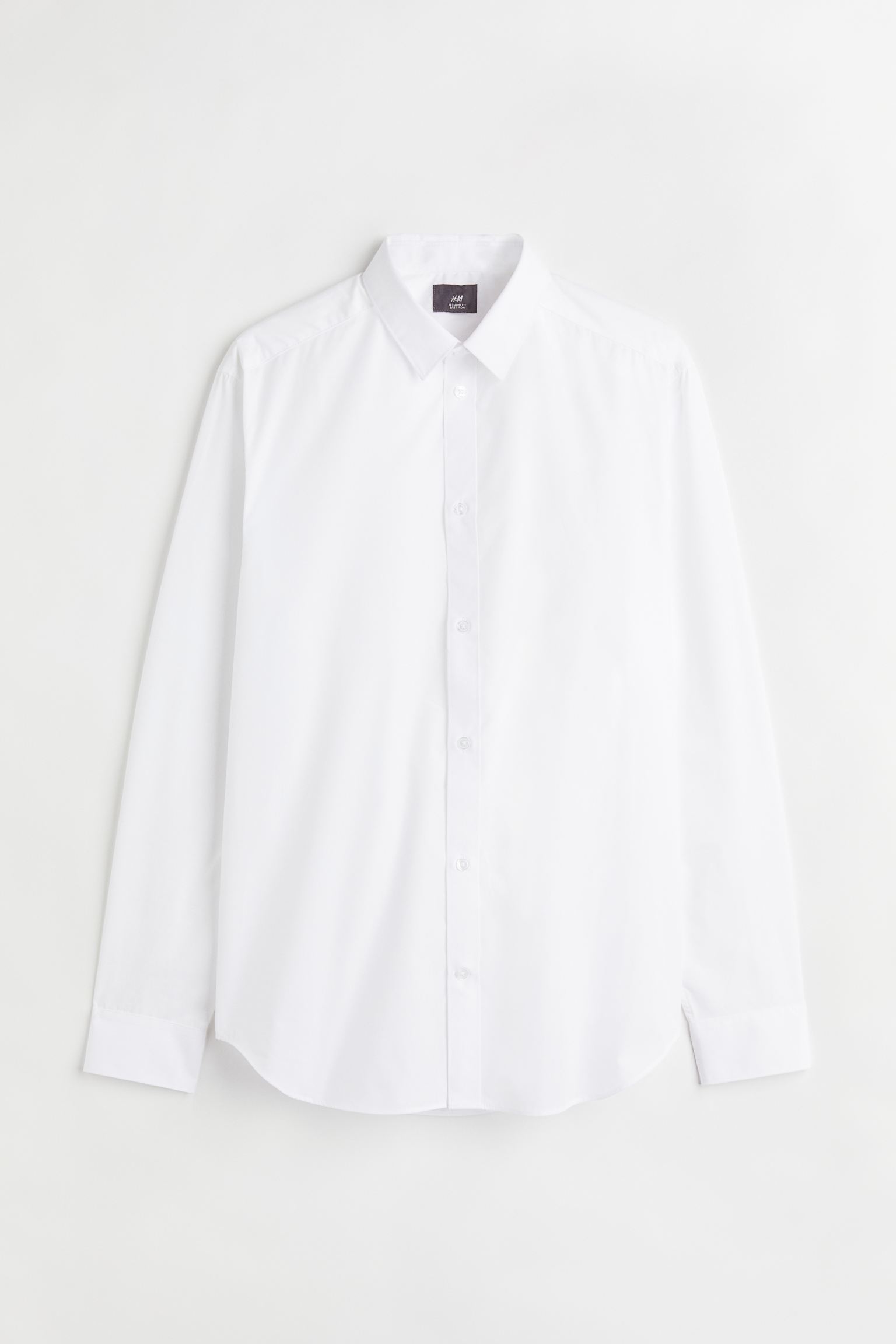 Рубашка мужская H&M 977237001 белая M (доставка из-за рубежа)