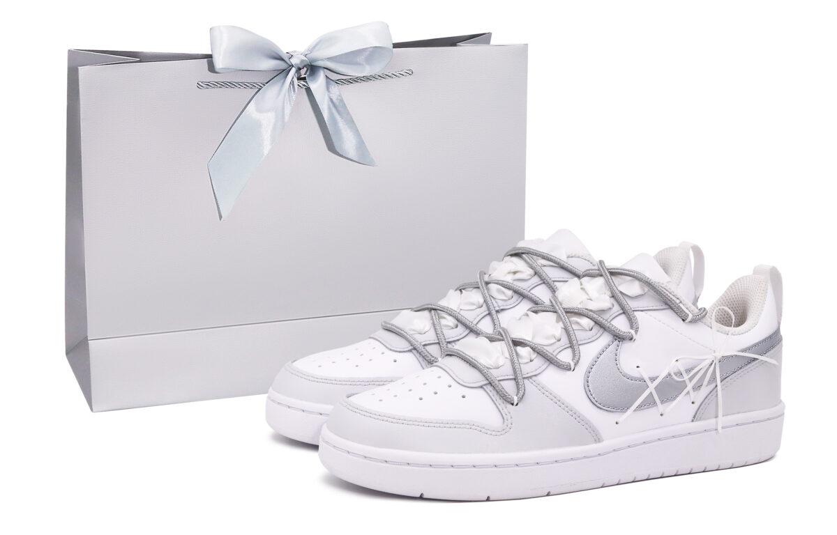 

Кеды унисекс Nike Court Borough GS белые 38.5 EU, Белый, Court Borough GS