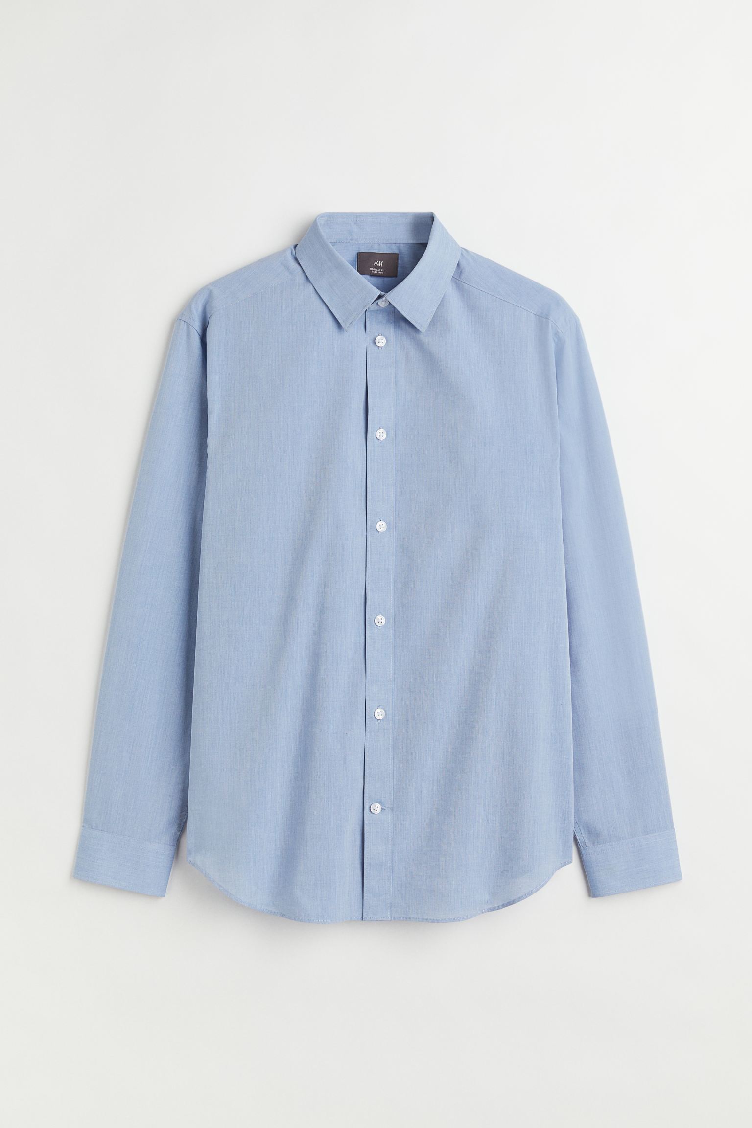 

Рубашка мужская H&M 977237004 голубая M (доставка из-за рубежа), Голубой, 0977237004