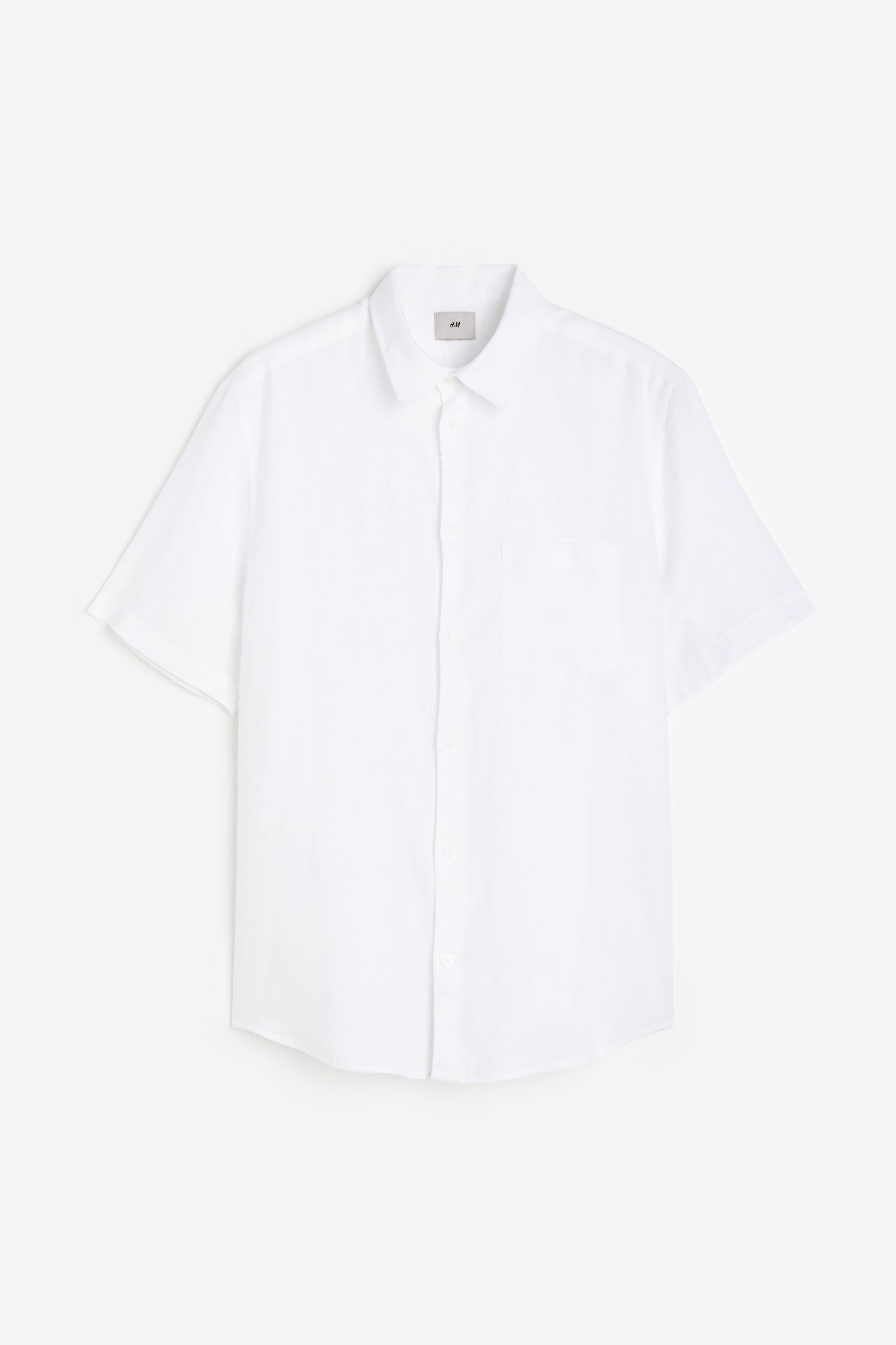 Рубашка мужская H&M 1035597007 белая M (доставка из-за рубежа)