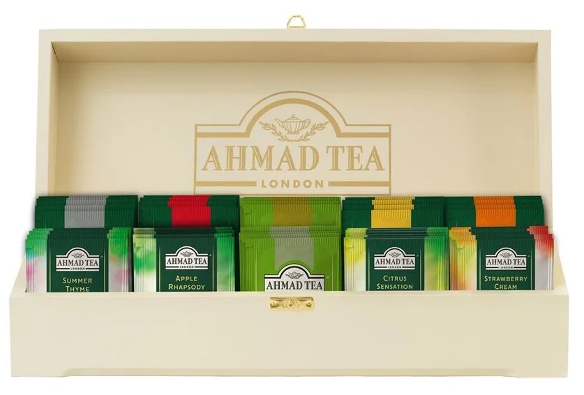 

Чай Ahmad tea Wooden Box, ассорти из 10 вкусов, в деревянной шкатулке, 100 пакетиков