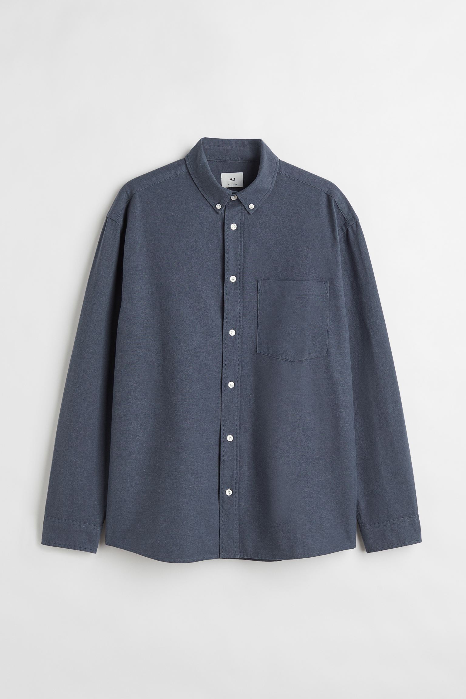 

Рубашка мужская H&M 1036739008 синяя 2XL (доставка из-за рубежа), Серый, 1036739008