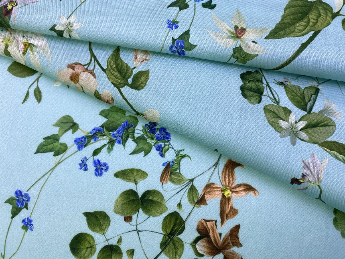 

Ткань Твил 16284, Голубой, Голубой