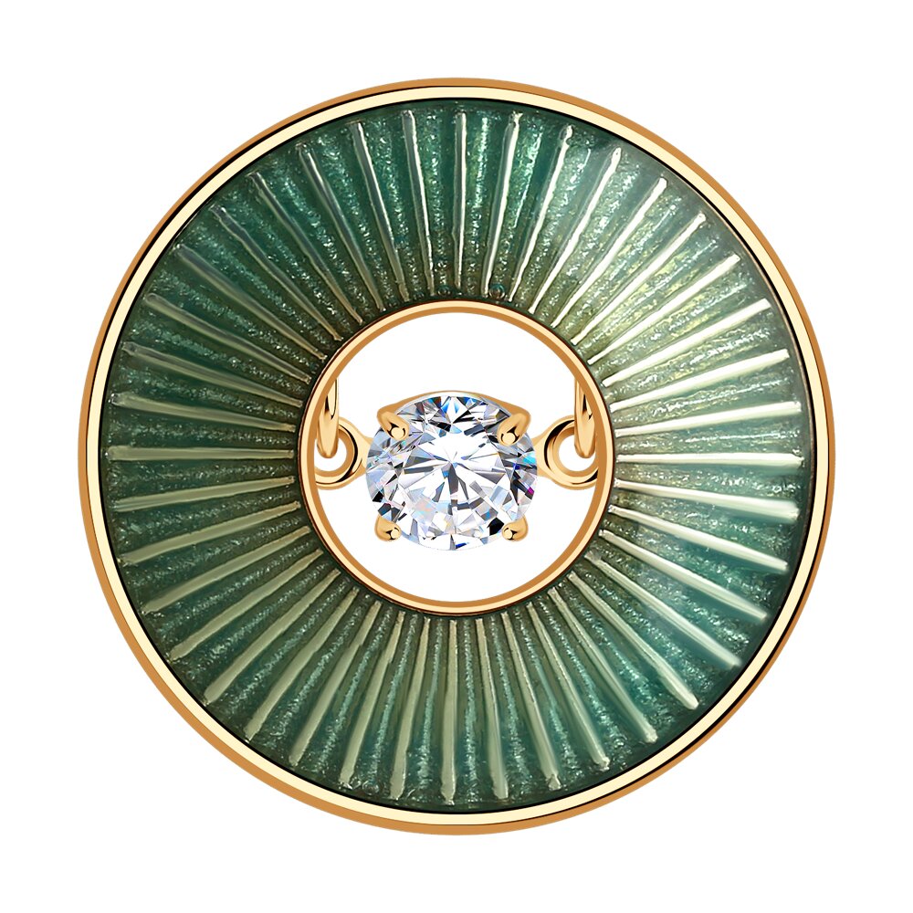 

Бегунок из серебра Diamant 93-130-01856-1, фианит/эмаль, 93-130-01856-1