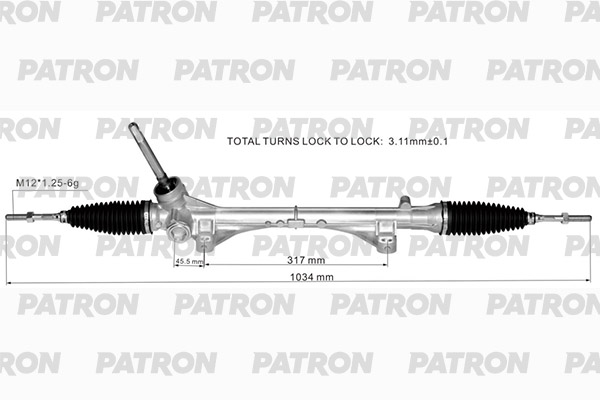 

Рейка рулевая NISSAN JUKE (F15) 10- PATRON PSG3128