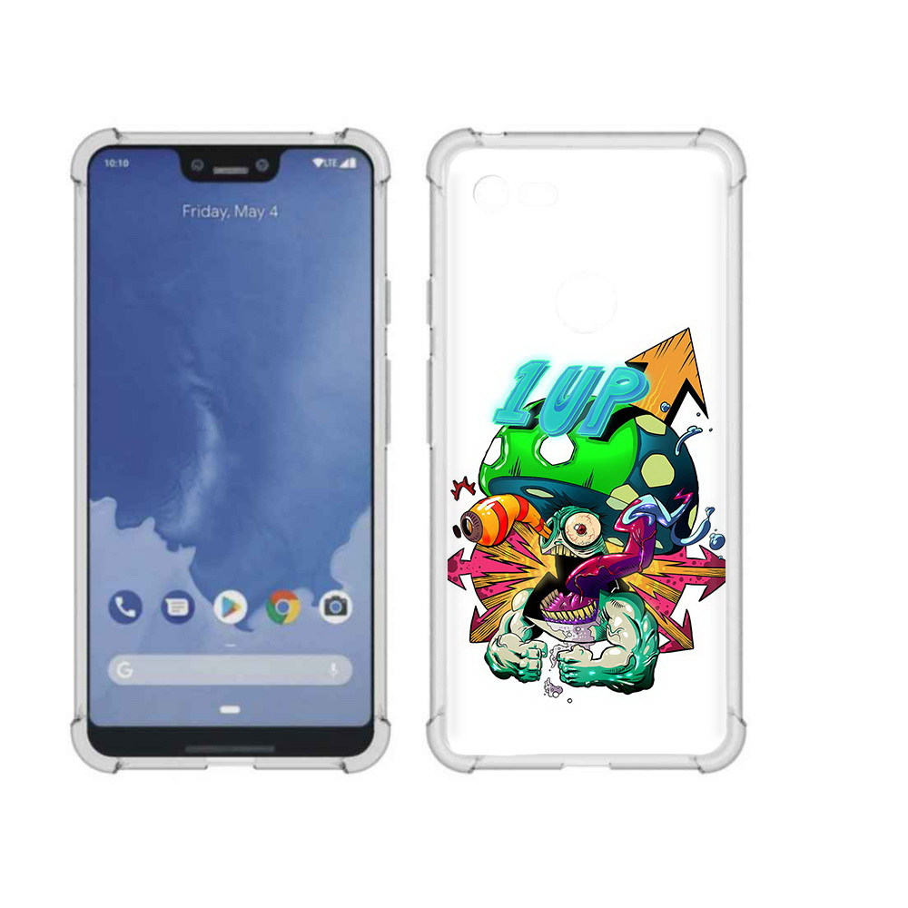 

Чехол MyPads Tocco для Google Pixel 3 XL сильный гриб абстракция, Прозрачный, Tocco