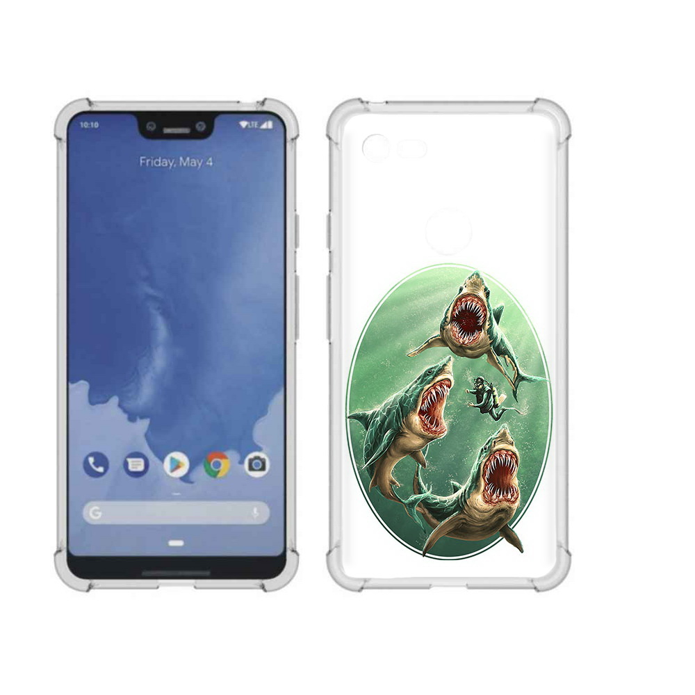 

Чехол MyPads Tocco для Google Pixel 3 XL синяя бездна, Прозрачный, Tocco