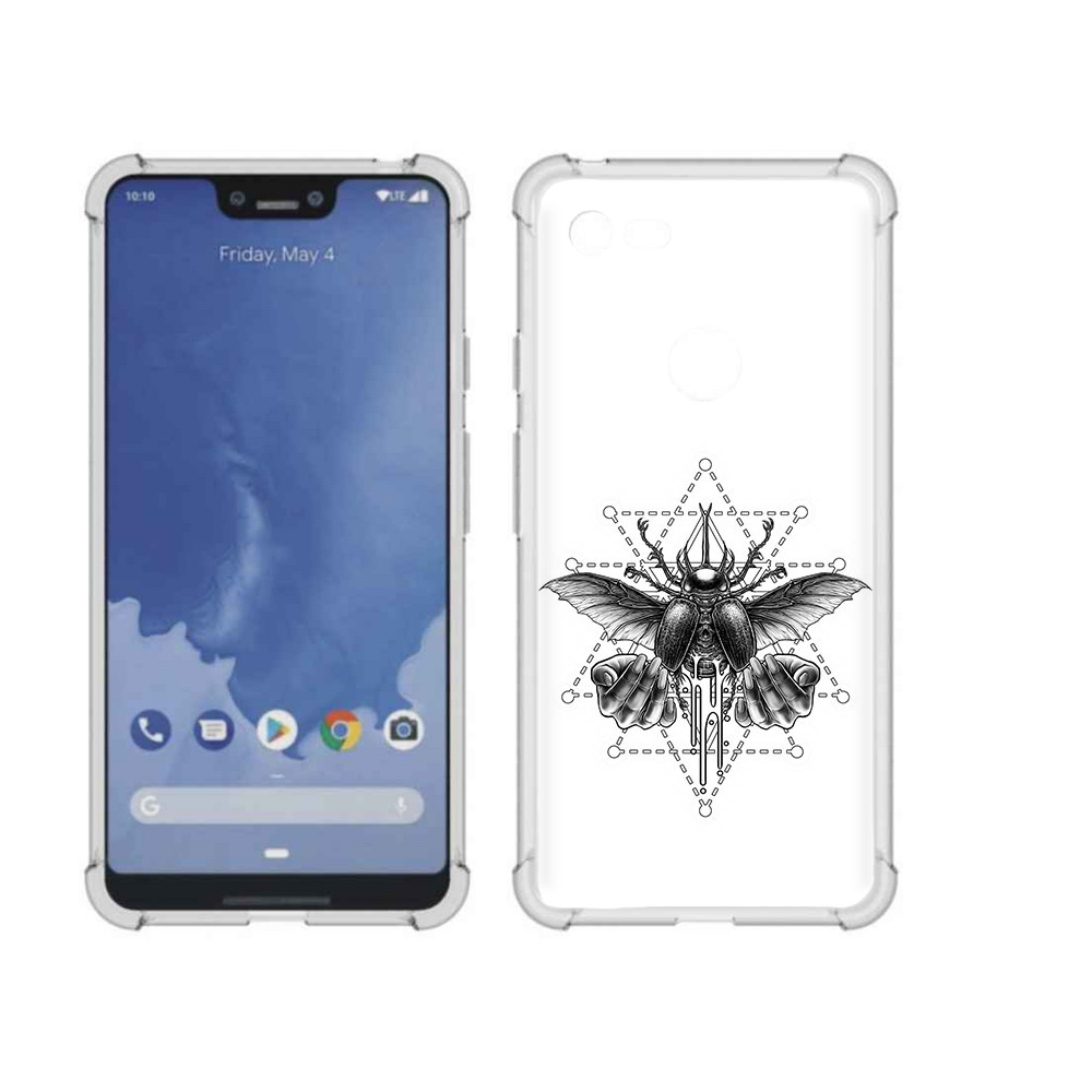 

Чехол MyPads Tocco для Google Pixel 3 XL скарабей, Прозрачный, Tocco