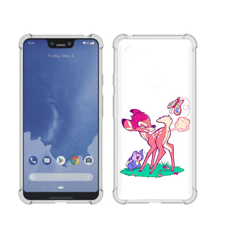 

Чехол MyPads Tocco для Google Pixel 3 XL смешной олененок, Прозрачный, Tocco