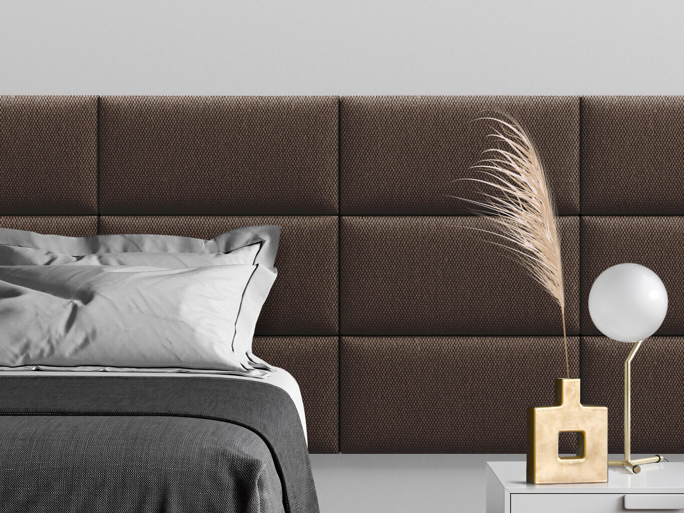 

Мягкое изголовье кровати Cabrio Brown 30х60 см 2 шт., Коричневый