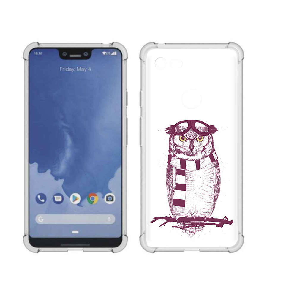 

Чехол MyPads Tocco для Google Pixel 3 XL сова-летчик, Прозрачный, Tocco