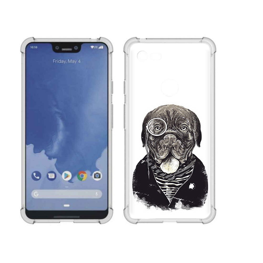 

Чехол MyPads Tocco для Google Pixel 3 XL солидный песик, Прозрачный, Tocco