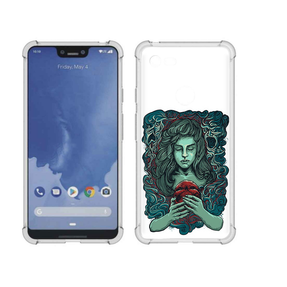 

Чехол MyPads Tocco для Google Pixel 3 XL спящая девушка, Прозрачный, Tocco