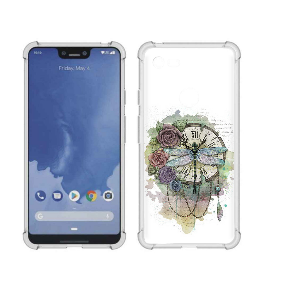 Чехол MyPads Tocco для Google Pixel 3 XL старинные часы в цветах