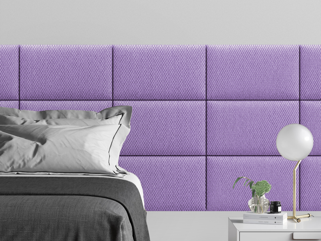 фото Мягкое изголовье кровати cabrio violet 30х50 см 4 шт. tartilla