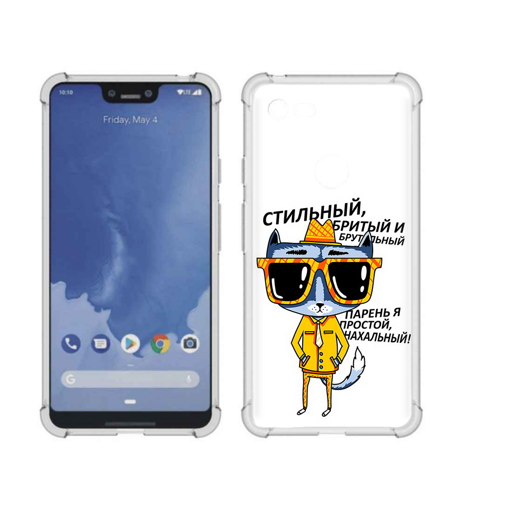 

Чехол MyPads Tocco для Google Pixel 3 XL стильный кот, Прозрачный, Tocco