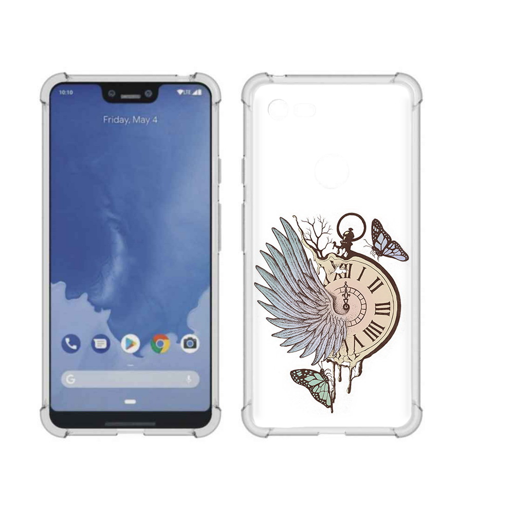 Чехол MyPads Tocco для Google Pixel 3 XL страинные часы с крылом