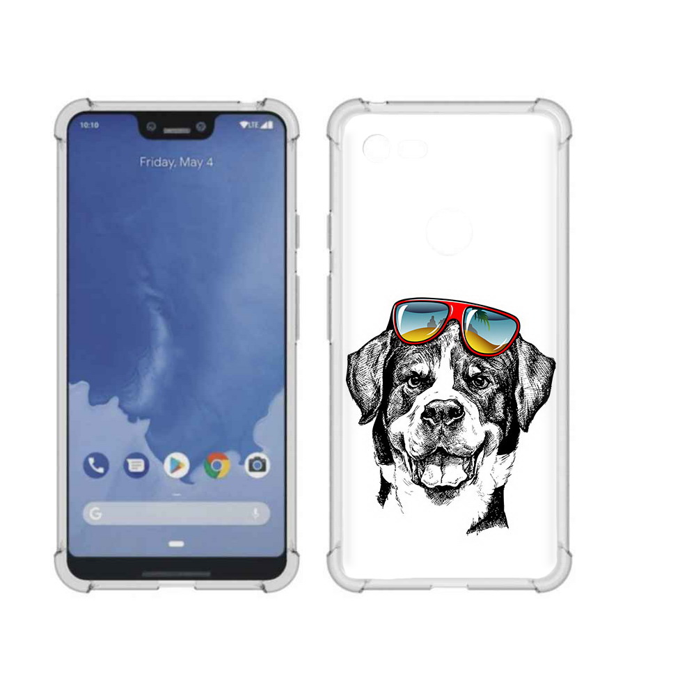 

Чехол MyPads Tocco для Google Pixel 3 XL счастливая собака, Прозрачный, Tocco