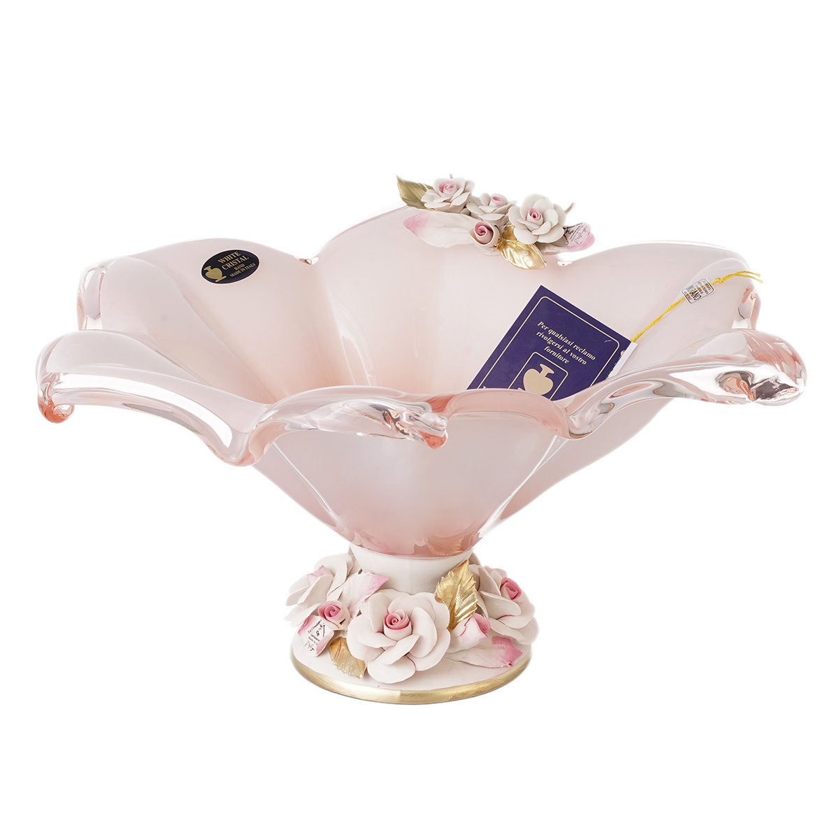 

Фруктовница White Cristal Розовый кварц