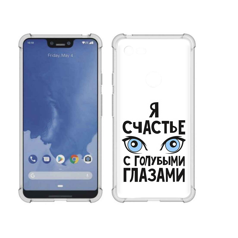 

Чехол MyPads Tocco для Google Pixel 3 XL счастье с голубыми глазами, Прозрачный, Tocco