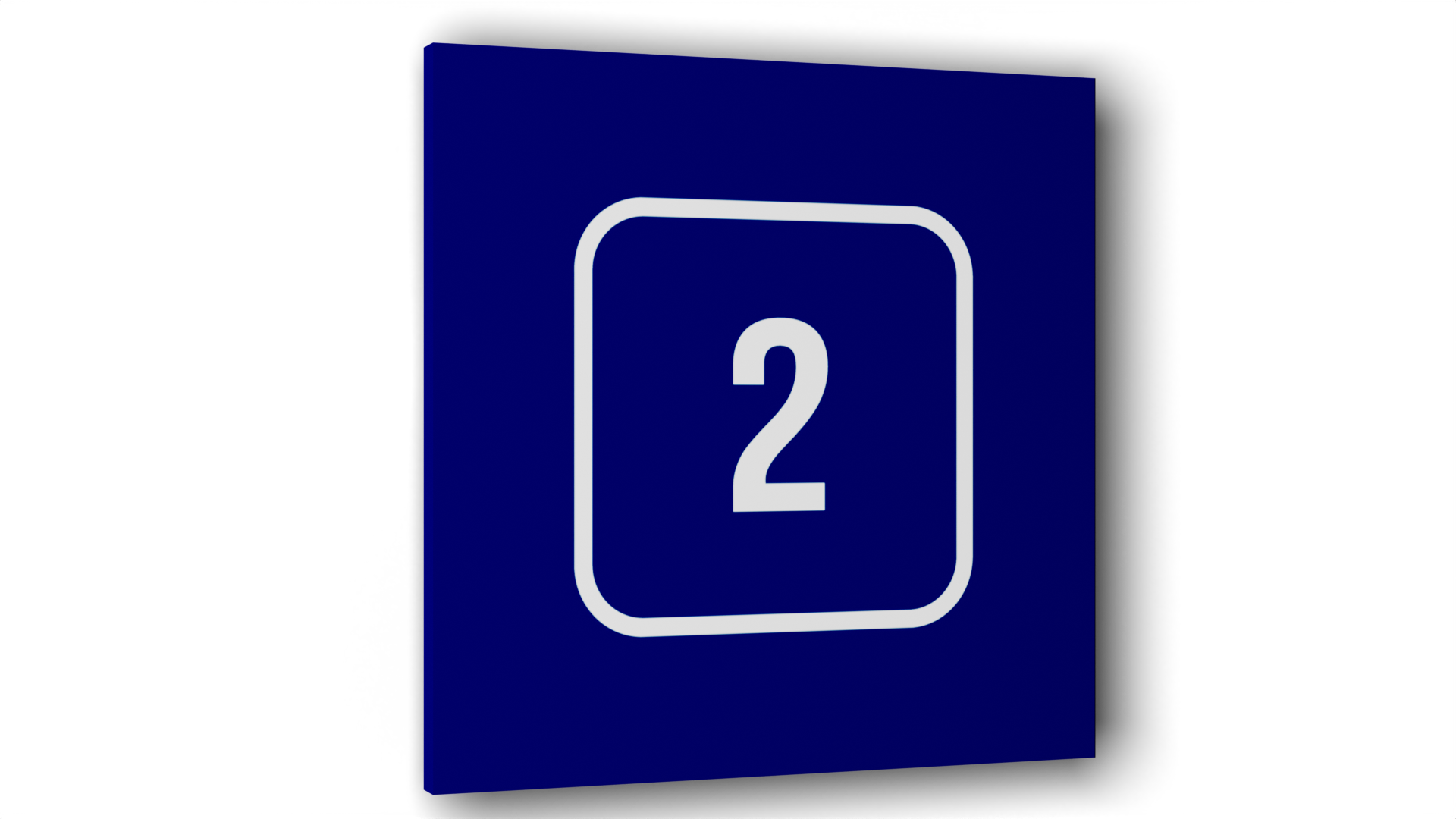 Табличка 2, Синяя матовая, 10 см х 10 см